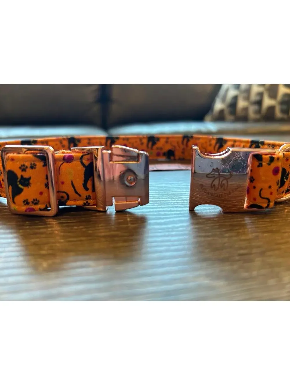 Elegant Little Tail Halloween Black Cat Dog Collar